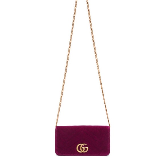 Gucci Handbags - GUCCI Purple Velvet GG Marmont 2.0  *Price Drop
